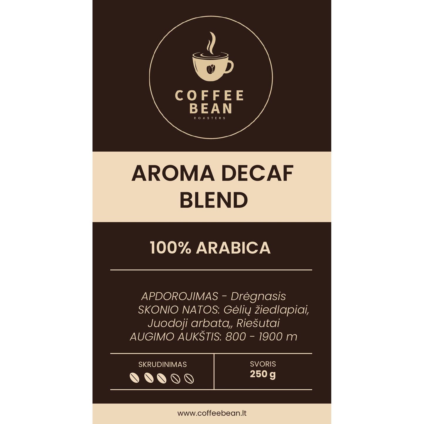 AROMA DECAF BLEND (KAVA BE KOFEINO)