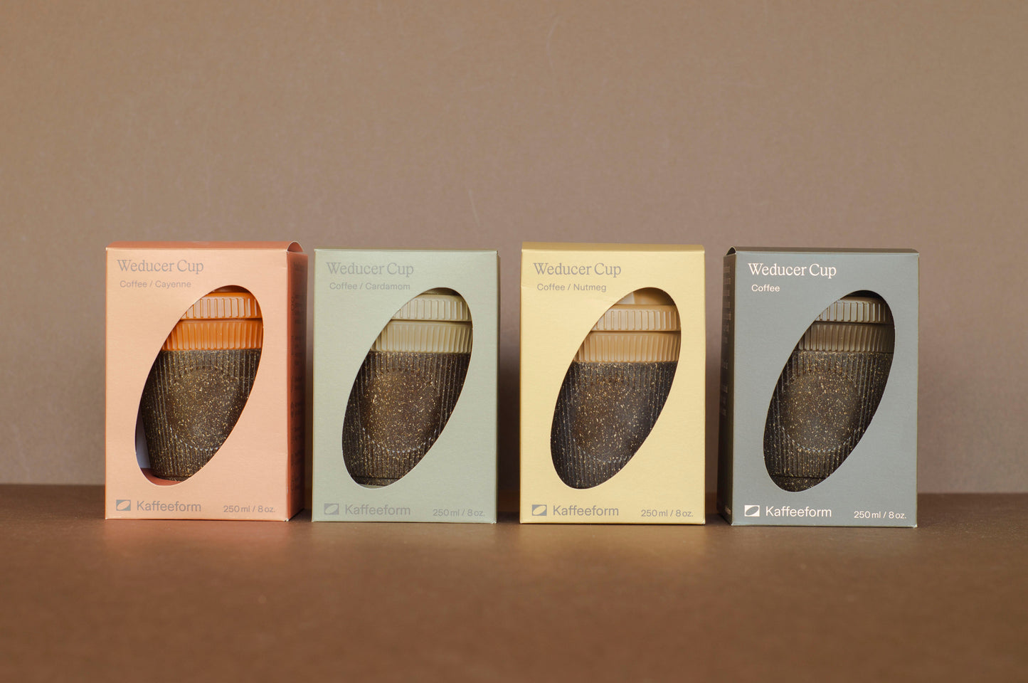 Reusable cup made of coffee grounds Weducer