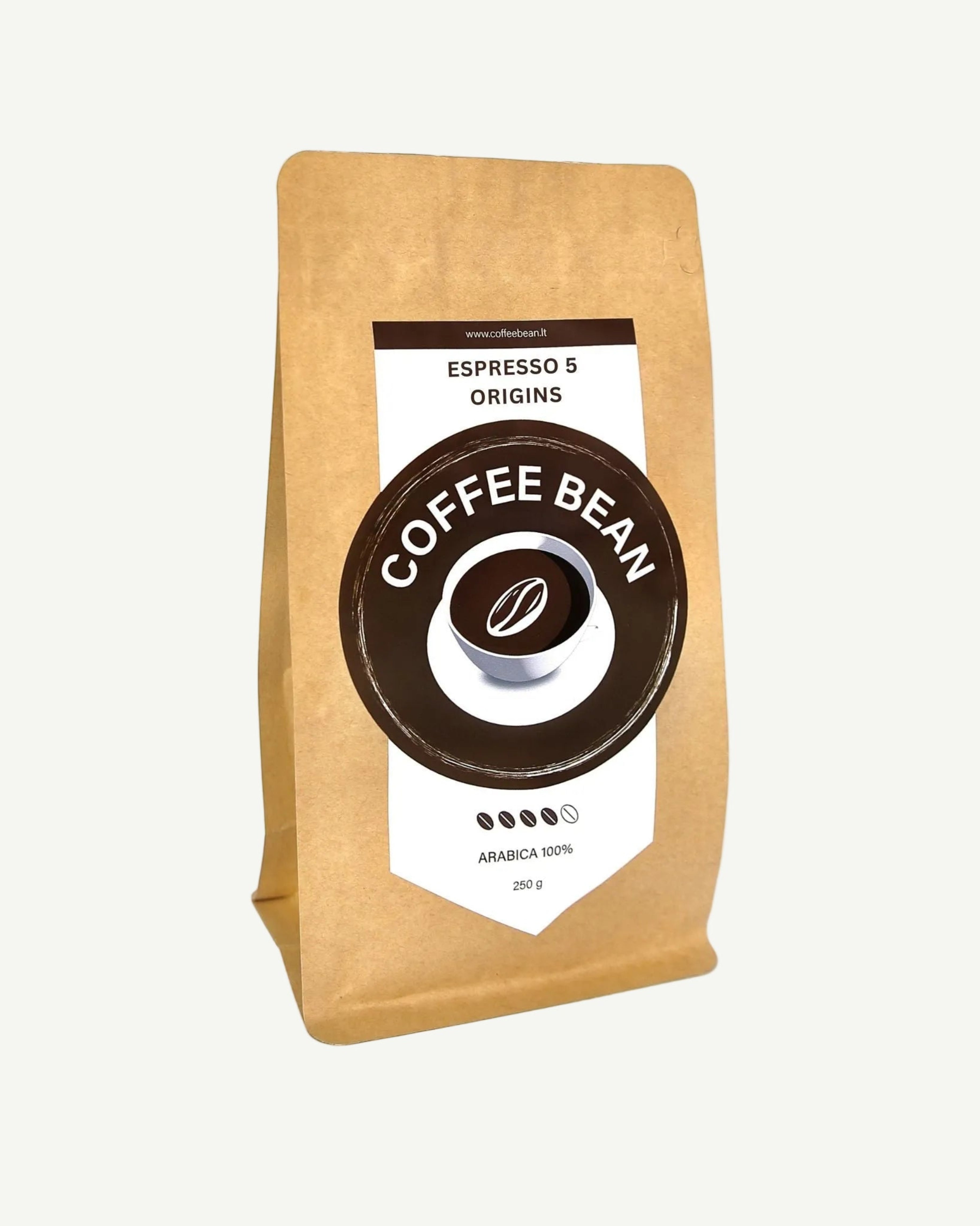 Espresso 5 Origins kavos pupelės – Brazilija, Kolumbija, Nikaragva, Mianmaras, Etiopija