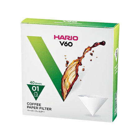 Popieriniai filtrai Hario V60-01 kavinukui, (40vnt.)