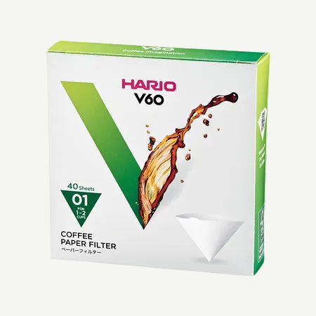 Popieriniai filtrai Hario V60-01 kavinukui, (40vnt.)