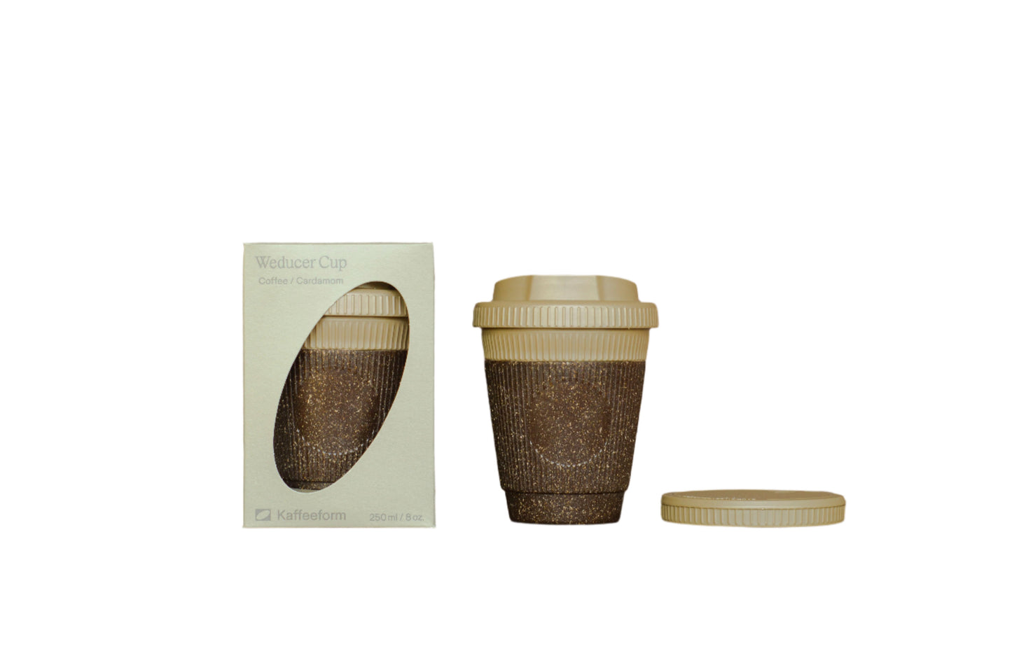 Reusable cup made of coffee grounds Weducer