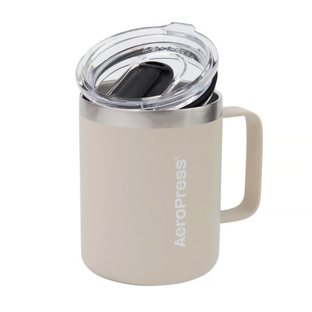 AeroPress kelioninis kavos puodelis, kreminis, 350 ml