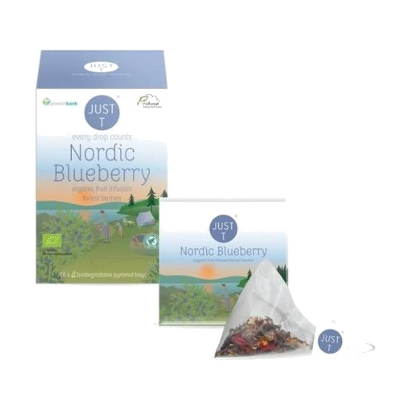 JUST T ekologiška vaisinė arbata Nordic Blueberry, 20 piramidžių pakuotė