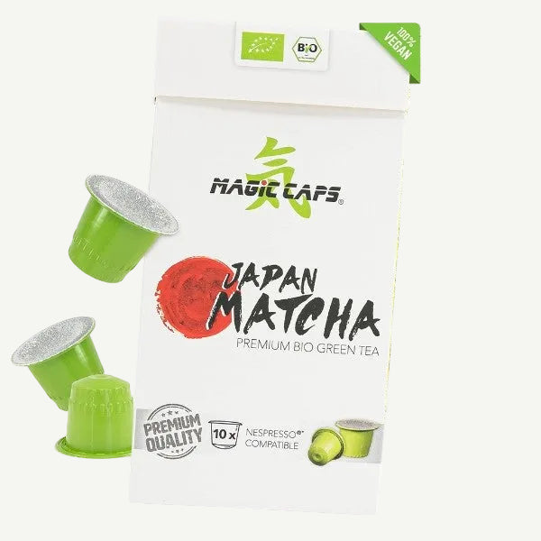 Ekologiškos matcha arbatos kapsulės, suderinamos su Nespresso®, 10 vnt.