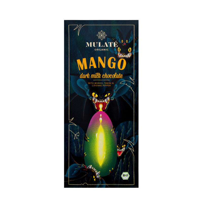 Mulate Organic Mango pieninis šokoladas, 80 g plytelė