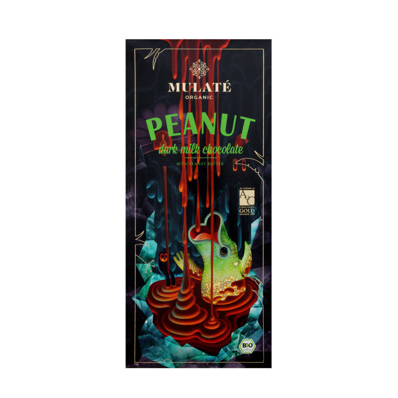 Mulate Organic Peanut pieninis šokoladas, 80 g plytelė