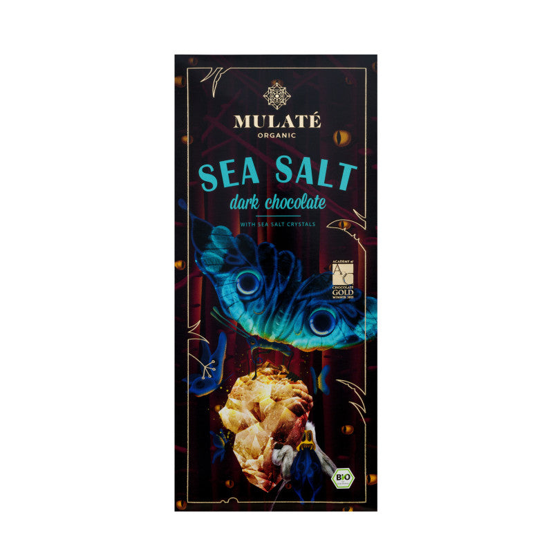 Mulate Organic Sea Salt juodasis šokoladas, 80 g plytelė