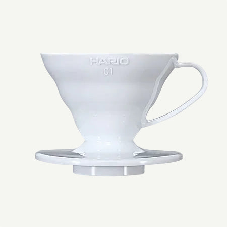 Plastikinis Hario V60-01 kavinukas, baltas
